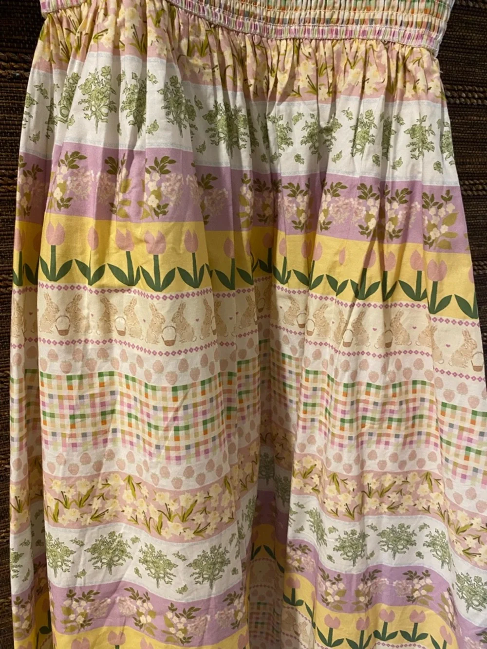 Ivy City Co Pastel Floral Smocked Sundress in Pink, Yellow & Green - Picture 3 of 5